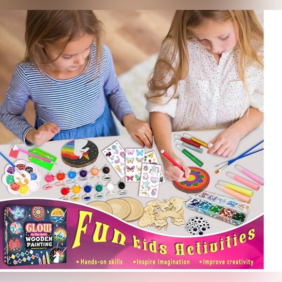 Glow in the Dark Wooden Painting Craft Kit - Picture 3 of 4